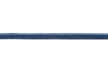 Elastisches Paspelband, glänzend, 10 mm, dunkelblau, 1 Meter